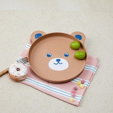 모던하우스 애니멀힐즈 투더문 프리미엄 모양 접시_베어 KI0223017, 1개, 단품