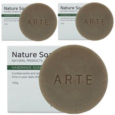 아르떼 저자극 노니 세수 세안 천연 비누, 3개입, 100g
