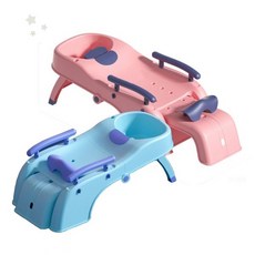 욕실 누워서 머리감기 목 받침 배수구 연결 접이식 보관 임산부 노인 환자 간병, 1개, 블루