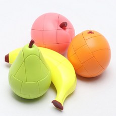 큐브 퍼즐 과일 모양 배 사과 특이한 두뇌발달 창의력 리코 마카타, 복숭아 루빅스 큐브