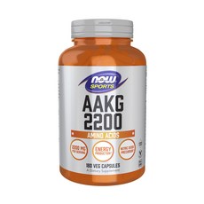 NOW Foods AAKG 2200 胺基酸素食膠囊, 1個