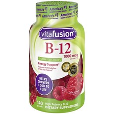 vitafusion 維他命B12覆盆子軟糖 1000mcg, 1個, 140 件