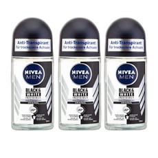 니베아 Nivea MEN 48h 맨 블랙앤화이트 데오드란트, 3개, 50ml