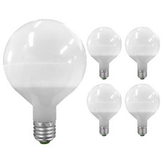 런던라이팅 LED E26 볼전구 12W, 롱타입, 5개, 주광색