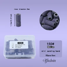1/2 박스 3mm 네일 샌딩 밴드 150/240/320/400 그릿 미니 네일 드릴 비트 전동 네일 파일 액세서리 광택 매