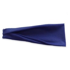 運動髮帶 頭巾 運動吸汗頭巾 束髮帶 運動吸汗頭帶, 1個, 藏青