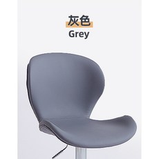 輕奢吧台椅 舒適護腰升降旋轉靠背椅 簡約酒吧椅 高腳椅 收銀台椅 中島椅, 灰色【貓抓皮】,矮款丨適合60-85公分高吧台, 1個