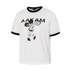 [아캄] Punch Boy Printed Ringer Top (Black)