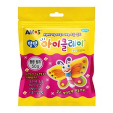 아모스 탱탱 아이클레이 파우치 2500, 형광핑크, 50g, 1개