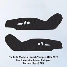 테슬라 모델 Y 주니퍼 2025 도어 수납함 나파 가죽 슬롯 매트 보호 패드 신형 자동차 액세서리, 01 2025 MY Juniper