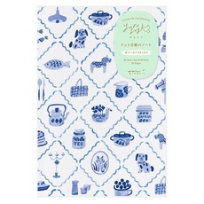 日本 MIDORI Yururogu 圓點筆記本 B6 80張, 1個, 北歐藍