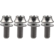 Wanyifa 4pcs 티타늄 자전거 물병 케이지 볼트 M5x12mm MTB 산악 도로 사이클링 액세서리 용 홀더 나사, 02 black