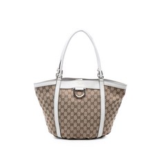 구찌 중고 2016-2025 GG 캔버스 애비 D 링 토트 백