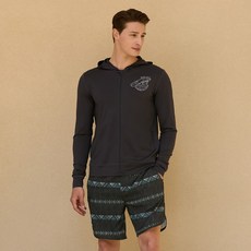 베이직엘르 루즈핏 후드 집업 래쉬가드 에스닉 반바지 세트 BEM-X914K