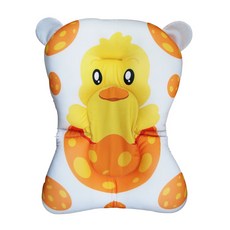 沐浴墊 浴盆 浴網 兒童浴網 嬰兒浴網 護脊浴床 寶寶十字防滑網兜 通用洗澡網架 新生兒沐浴盆 洗澡浴網, 小鴨款-(沐浴墊):, 1個