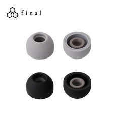 Final FUSION-G 海綿耳塞替換套 (2對/4個裝), 灰色LL兩對, 1個