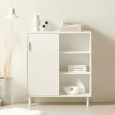 NEW 스르륵 3단 800오픈 다리형 E0등급 슬림 슬라이딩 수납장, 스르륵 3단 800오픈 화이트(다리형)