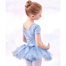 어린이 발레복 초등 주니어 원피스 튜튜 발레복 여아 일체형 스냅단추 댄스복 반팔 긴팔