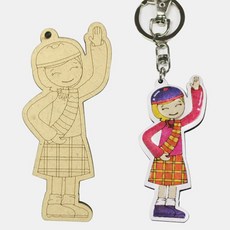 색지청 다문화의상 우드아트 (열쇠고리), 06 영국_킬트