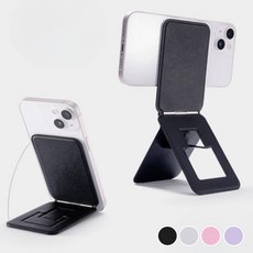 비달렌 브이로그 각도조절 맥세이프 삼각대 스탠드 카드형 멀티 셀카봉, 다크블랙, 1개