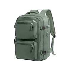 【K11】24H發出雙肩包，大容量旅行背包，多功能登山後背包，男女適用, 基础款双肩包军绿色