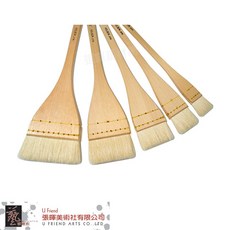 Holbein好賓白羊毛排刷---國畫/水彩/單售，柔軟刷毛，色彩控制卓越，適用大面積渲染, 1個, 2.5吋