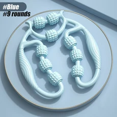 ZUFUMI 프리미엄 폼 롤러 근육 다리 팔 목 종아리 허벅지 등 테니스 및 골퍼 팔꿈치용 딥 티슈 마사지기 근육통 뻣뻣함 타이트함 완화 (블루) 227362, 블루