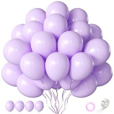 CVPARTYON 골드 풍선 60피스 메탈릭 30.5cm 12인치 가랜드 아치 생일 파티 베이비 샤워 브라이덜 크리스마스 장식 1895641, 라벤더.