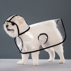 마켓주하 투명 강아지우비 소형견 1개, S