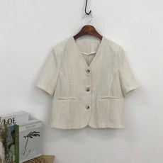 노카라 반팔 자켓 팔뚝살 커버 데일리 활용도 높은 byd175GZ