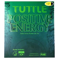 TUTTLE POSITIVE ENERGY 桌球膠皮, 1個, 紅色 2.1mm