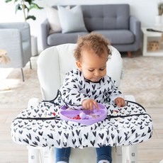 범킨스 유아용 트레이메이트 긴팔 턱받이, 1개, 하트, 1개입