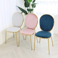 체어센스 레이디 골드 체어 카페 식탁 의자, 레이디골드 스카이블루, 1개