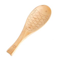 日式木質魚形飯勺 可愛創意盛飯鏟, 1個, 米飯勺