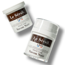 르세라이 마르세유 사봉느와르 블랙솝 프랑스 올리브비누 목욕탕 때비누, 100g, 2개입, 블랙솝 본품 + 리필