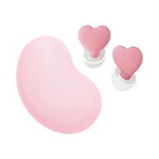 可愛心形游泳耳塞，柔軟矽膠材質，防水保護聽力，水上活動必備，粉嫩少女心, P溫暖粉, 1個