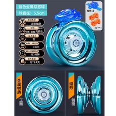 臺灣-出貨 【新款熱銷】溜溜球兒自動迴旋yoyo入門初學者男孩童玩具比賽專用悠悠球活睡眠 88YO, 升級合金加重悠悠球【海洋藍】, 1個