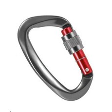 D型登山扣 高空作業安全鎖, 灰色, 1個