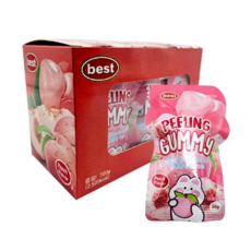 베스트 필링구미 복숭아맛 츄잉 젤리 세계 수입 추억 옛날 과자 스낵 사탕 캔디, 30g, 48개