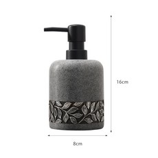 욕실 디스펜서 세트 샴푸통 용기 세제통 호텔 주방세제, 1개, 그레이 엠보스드 350ml