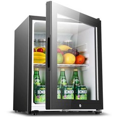 사무실냉장고 투명 유리 블랙 와인 맥주 카페 원룸냉장고 50L 냉장 잠금장치 포함, 50L 냉장고 화이트 불투명문