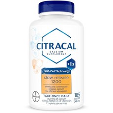Citracal 시트라칼 슬로우 릴리즈 칼슘 1200mg 캐플릿 185정, 1개