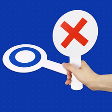 해피J보따리 퀴즈게임 OX팻말, 1개