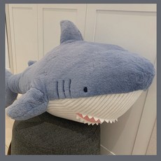 鯊魚毛絨抱枕, 睡眠鯊魚藍色,60釐米