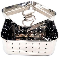 집에서 맛있는 패니너를 위한 FABJUTSU 패니너 메이커 스테인리스 스틸 몰드 프레스 스퀘어 DIY 두부 치즈 키트 스트레이너, Medium-580ml(19.61