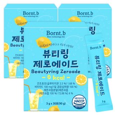 본트비 뷰티링 레몬맛 제로 에이드 분말, 3g, 30개입, 3개
