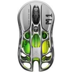 GravaStar Mercury M1 Pro 무선 게이밍 마우스 - 26 000 DPI PAW3395DM 센서 • 경량 마그네슘 합금 • 트라이모드 (유선/2.4GHz/블루투스, Gray