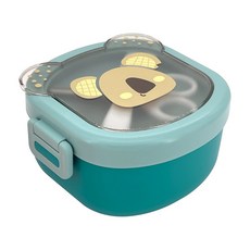 JoyBaby 便攜輔食碗兒童餐具套裝，含飯盒分格碗、副食品剪、寶寶碗、勺子、研磨碗，外出用餐好幫手, 青木綠, 1個, F