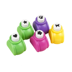 미니 종이 펀칭기 5종 세트 다꾸 펀치 다이어리 꾸미기 모양 펀치, 1세트, 하트,별,네잎클로버,나비,강아지발