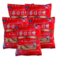 (1+1+1+1+1)고려 홍삼 건빵90g X 5봉 + 물티슈 /스넥 과자 간식 군것질 주전부리 비스켓, 90g, 5개